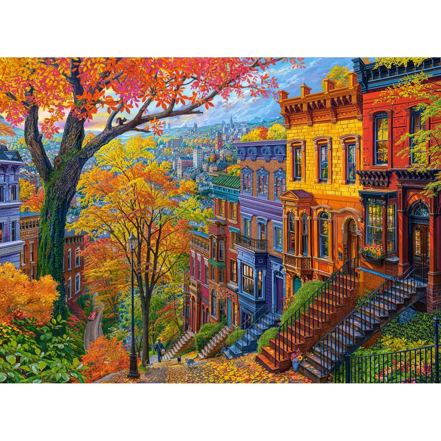 Castorland Puzzle Autumn City Hill - 3000 Pièces Plaisir Du Puzzle