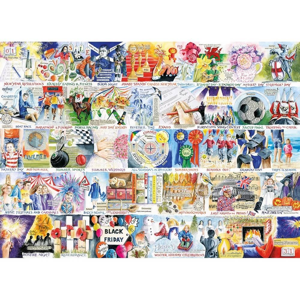 Gibsons A Year In Great Britain Jeu De Puzzle 1000 Pièce(s)
