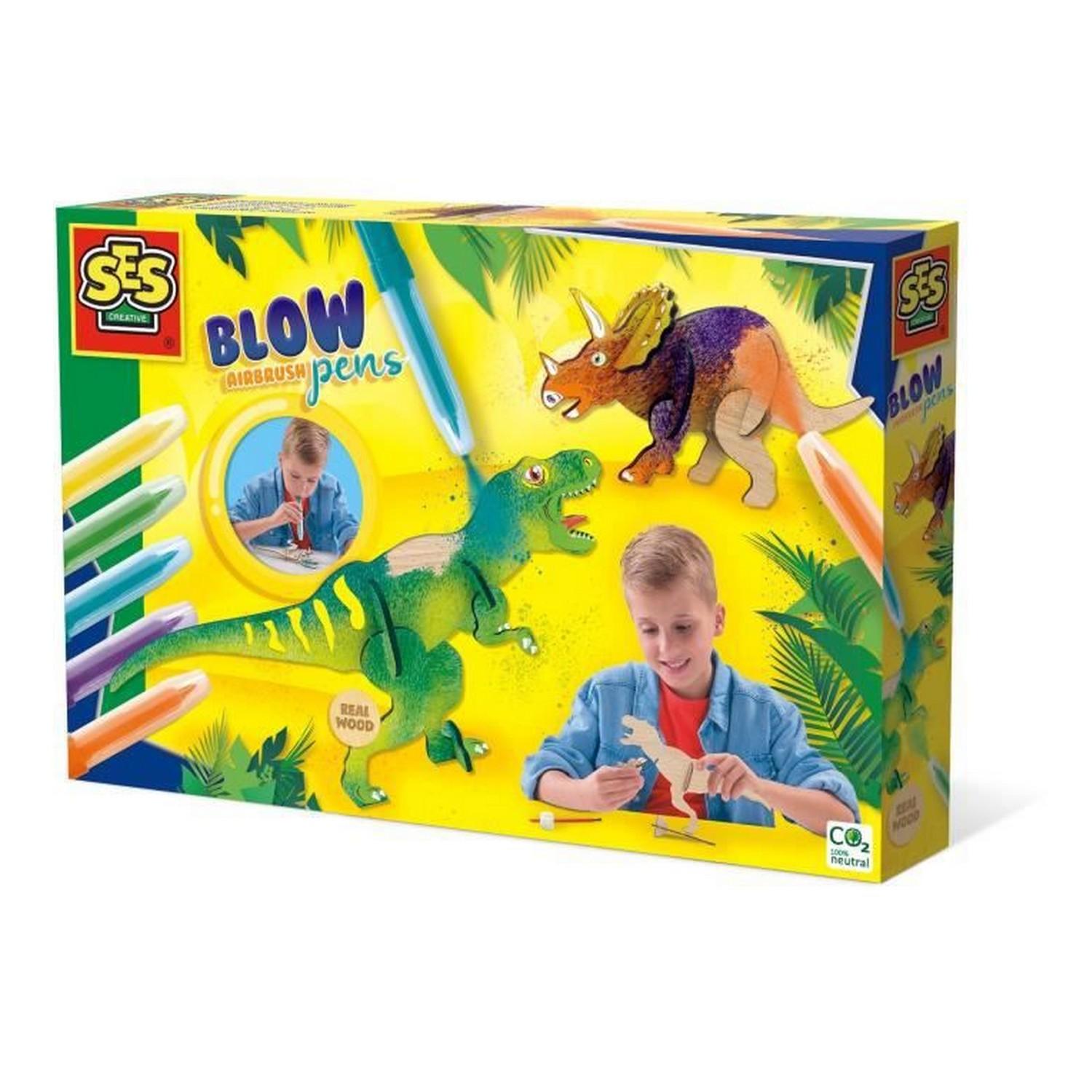 Ses Creative - Blow Airbrush Pens - Dinosaures