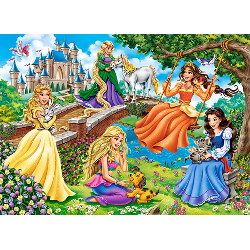 Puzzle 180 pièces: Princesses dans le jardin