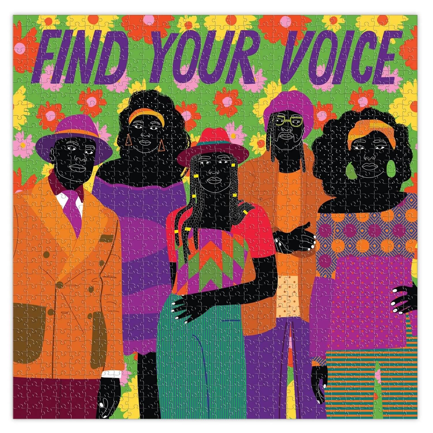 Eeboo Puzzle Find Your Voice - 1000 Pièces Carton Coloré