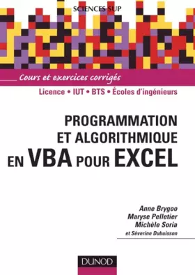 Programmation et algorithmique en VBA pour Excel: cours, exercices et problèmes résolus