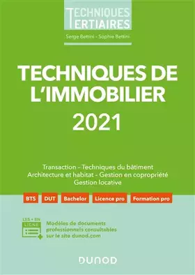Techniques de l'immobilier 2021 (2021) - Serge Bettini, Sophie Bettini