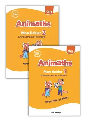 Animaths: CE1: Fichier 1 + Fichier 2 + Planches (édition 2026)