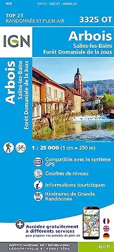 3325OT Arbois, salins les bains foret domaniale de la joux / recto - Institut Géographique National