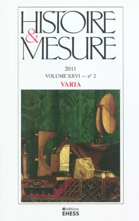 HISTOIRE & MESURE n.26/2: les mesures de l'esclavage