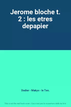Jérôme K. Jérôme Bloche Tome 2: les êtres de papier