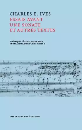 Essais avant une sonate et autres écrits