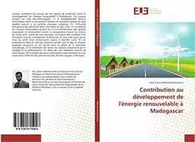 Contribution au développement de l'énergie renouvelable à Madagascar