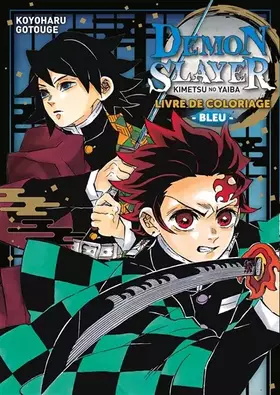 Demon slayer: Kimetsu no yaiba: livre de coloriage bleu