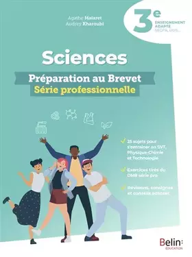Sciences 3e, préparation au Brevet, série professionnelle
