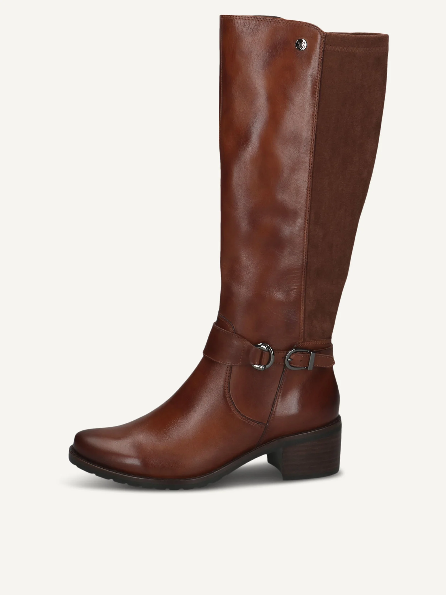 CAPRICE Bottes, marron, en Mélange de matériaux de cuir et textile avec Talon bloc, P.42