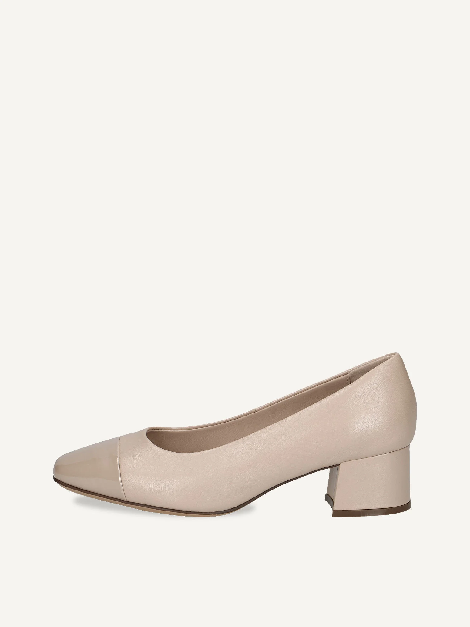 CAPRICE Escarpin, beige, en Mélange de matériaux de cuir et synthétique avec Talon trapézoïde, P.38