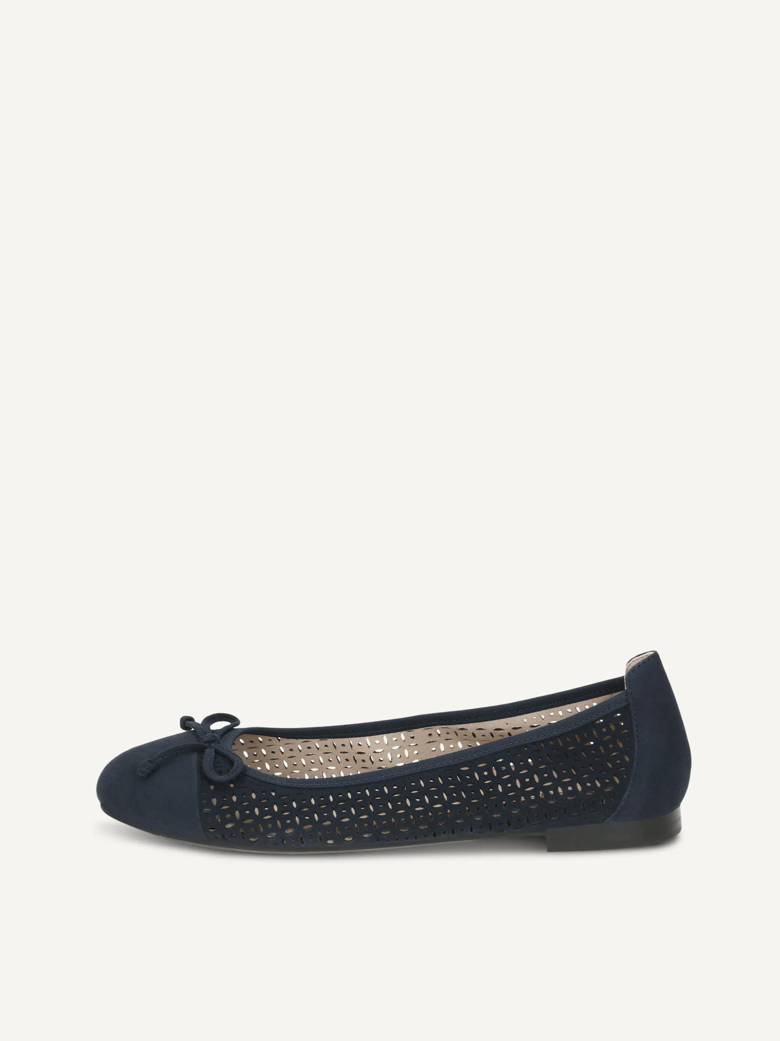 CAPRICE Ballerine, bleu, en Cuir avec Talon bloc, P.39