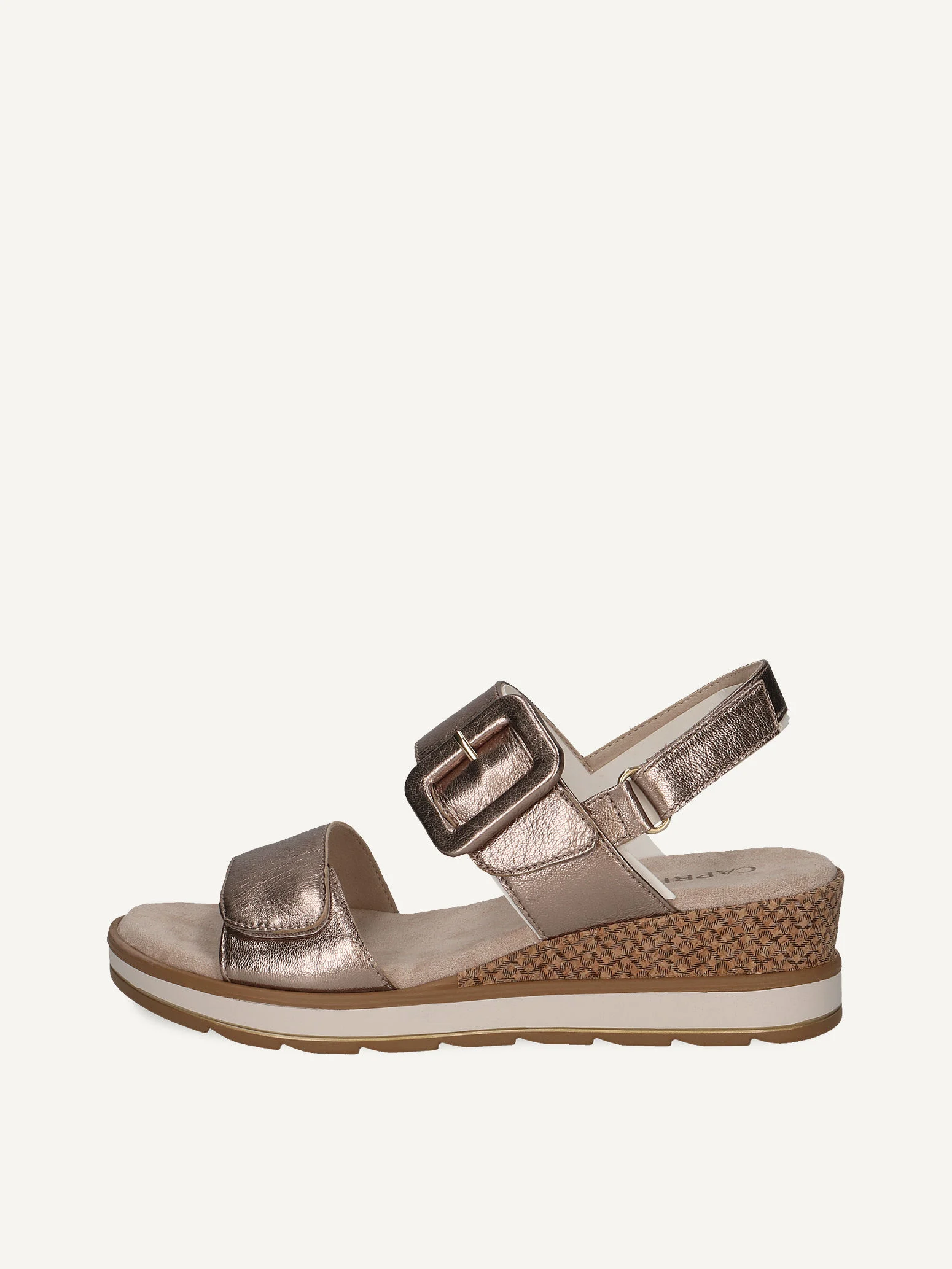 CAPRICE Sandale à talon, marron, en Cuir sans talon, P.36