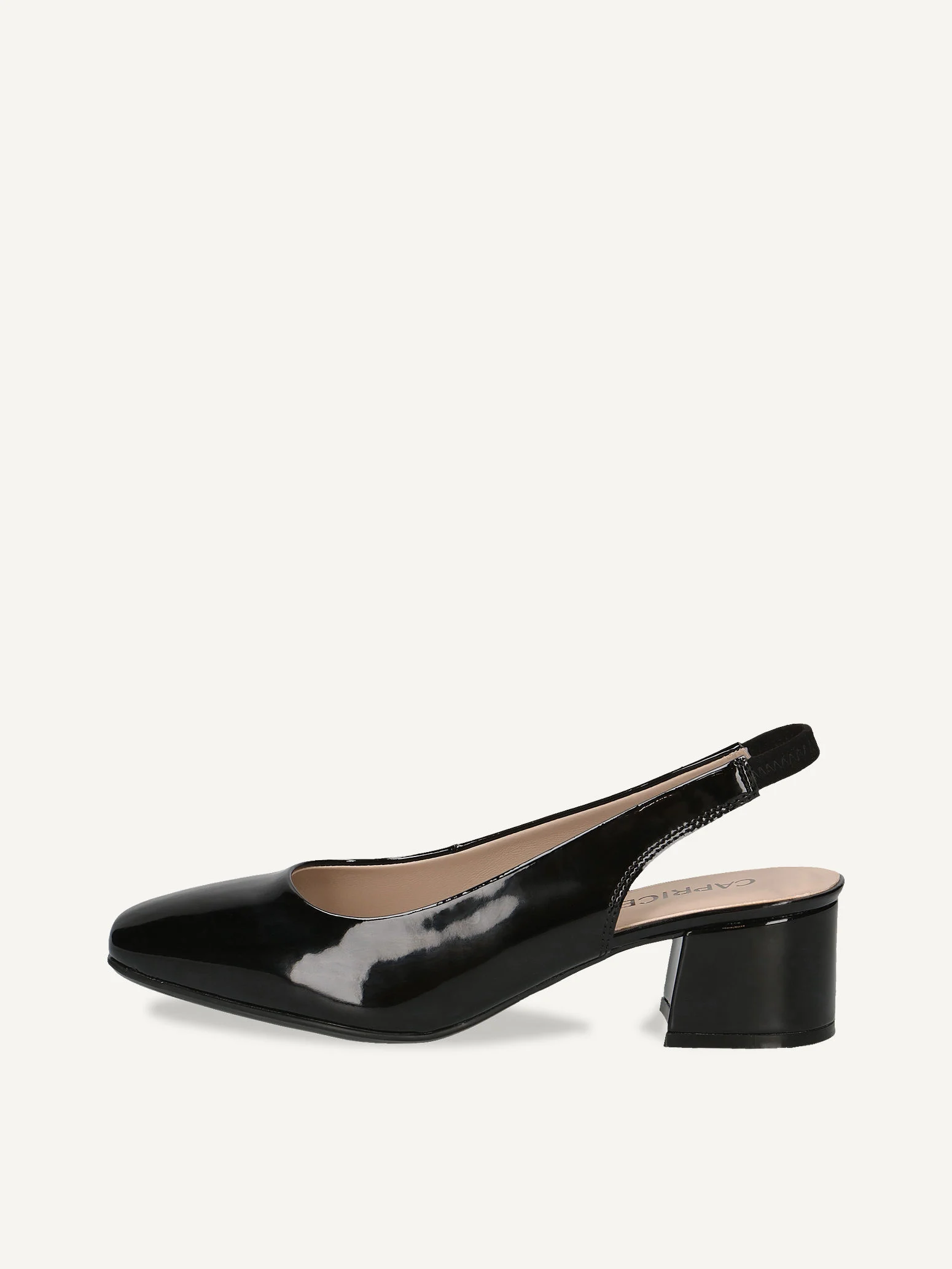 CAPRICE escarpin, noir, en Cuir avec Talon trapézoïde, P.37