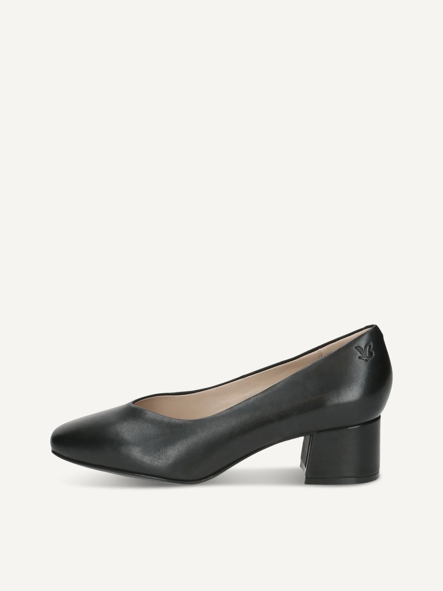 CAPRICE Escarpin, noir, en Cuir avec Talon trapézoïde, P.37