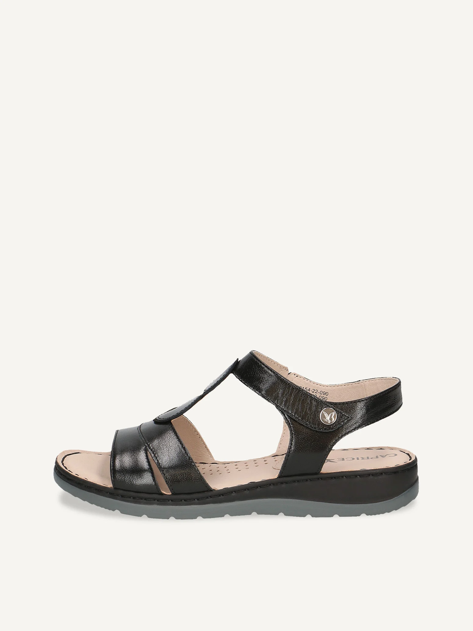 CAPRICE Sandale à talon, noir, en Cuir sans talon, P.38
