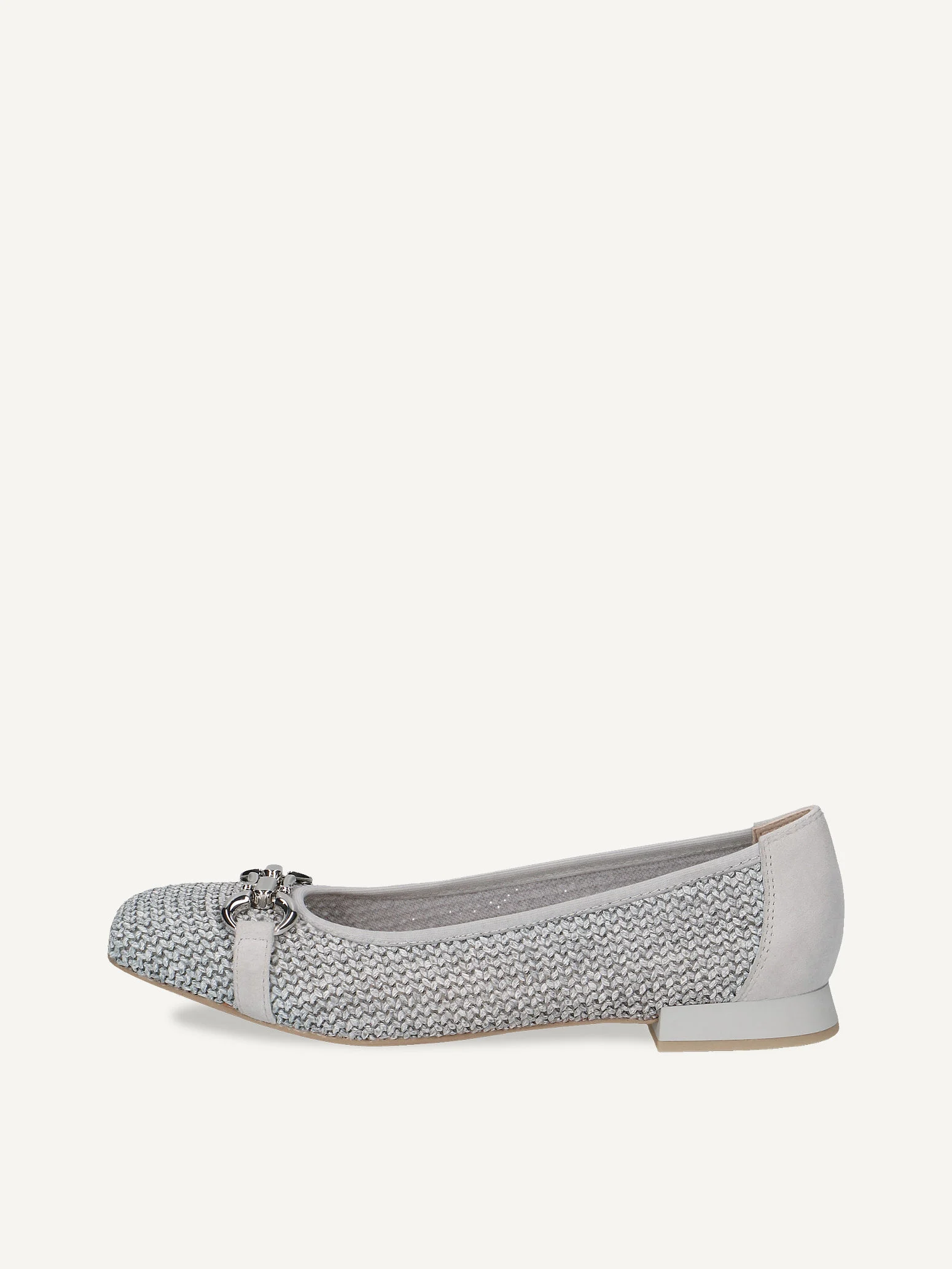 CAPRICE Ballerine, bleu, en Mélange de matériaux de cuir et textile avec Talon trapézoïde, P.39