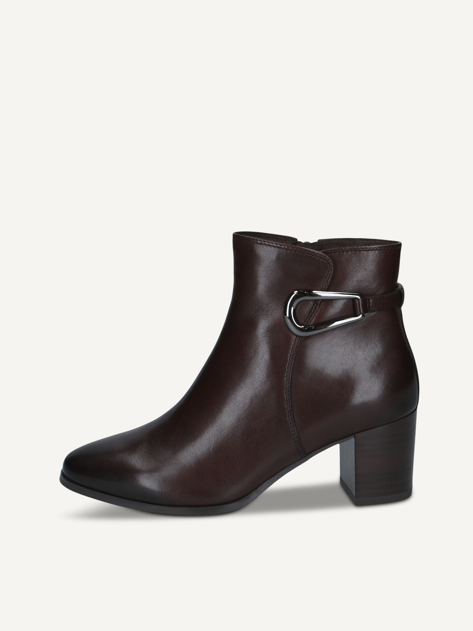 CAPRICE Bottine, marron, en Cuir avec Talon bloc, P.37