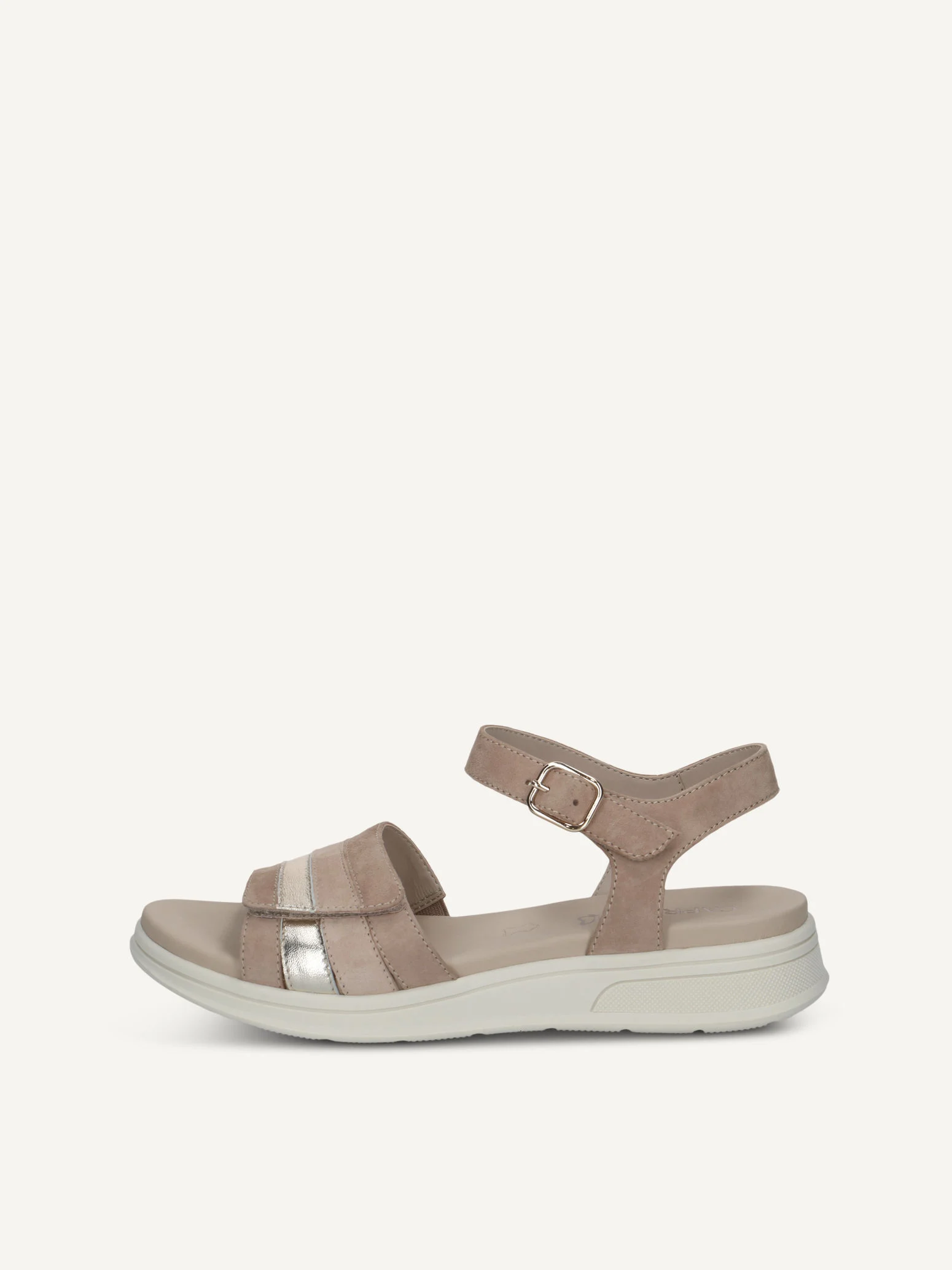 CAPRICE Sandale, beige, en Cuir sans talon, P.40