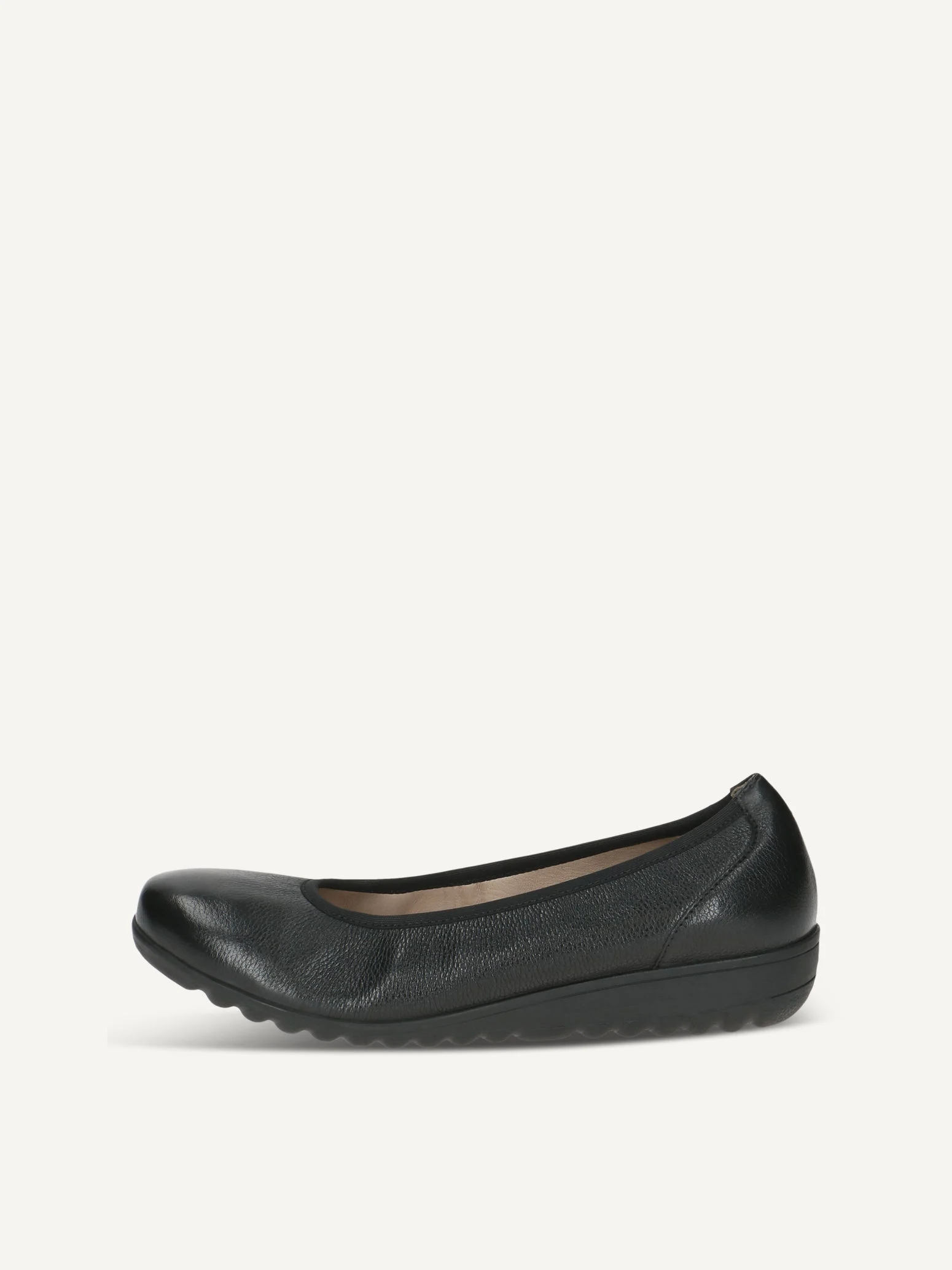 CAPRICE Ballerine, noir, en Cuir avec Talon compensé, P.39