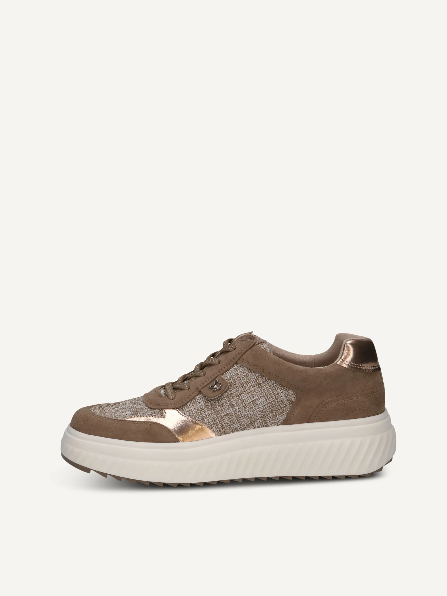 CAPRICE Basket, beige, en Mélange de matériaux de cuir et synthétique et textile, P.36
