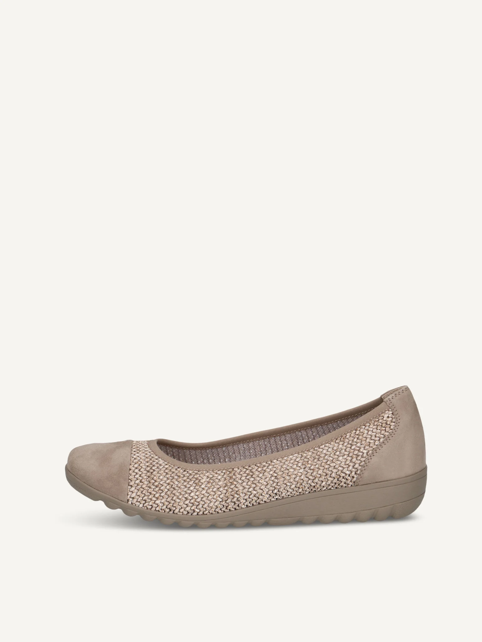 CAPRICE Ballerine, marron, en Mélange de matériaux de cuir et textile, P.39