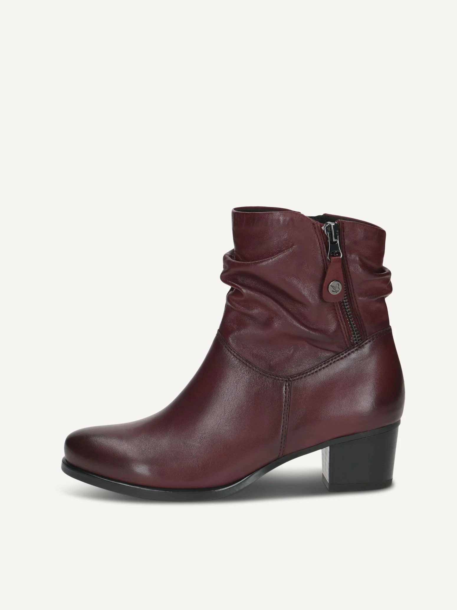 CAPRICE Bottine, rouge, en Cuir avec Talon bloc, P.38.5