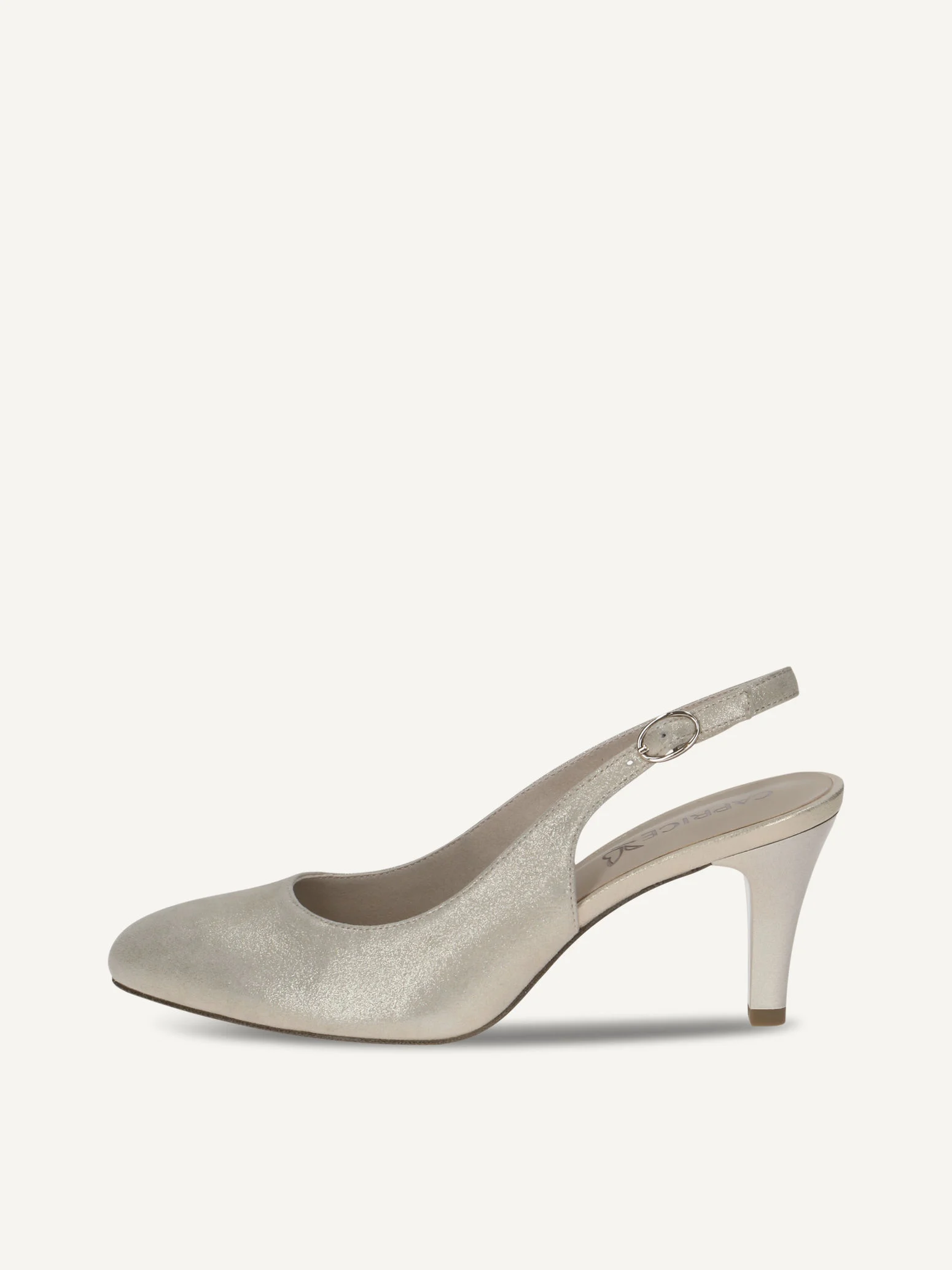 CAPRICE escarpin, doré, en Cuir avec Talon entonnoir, P.41