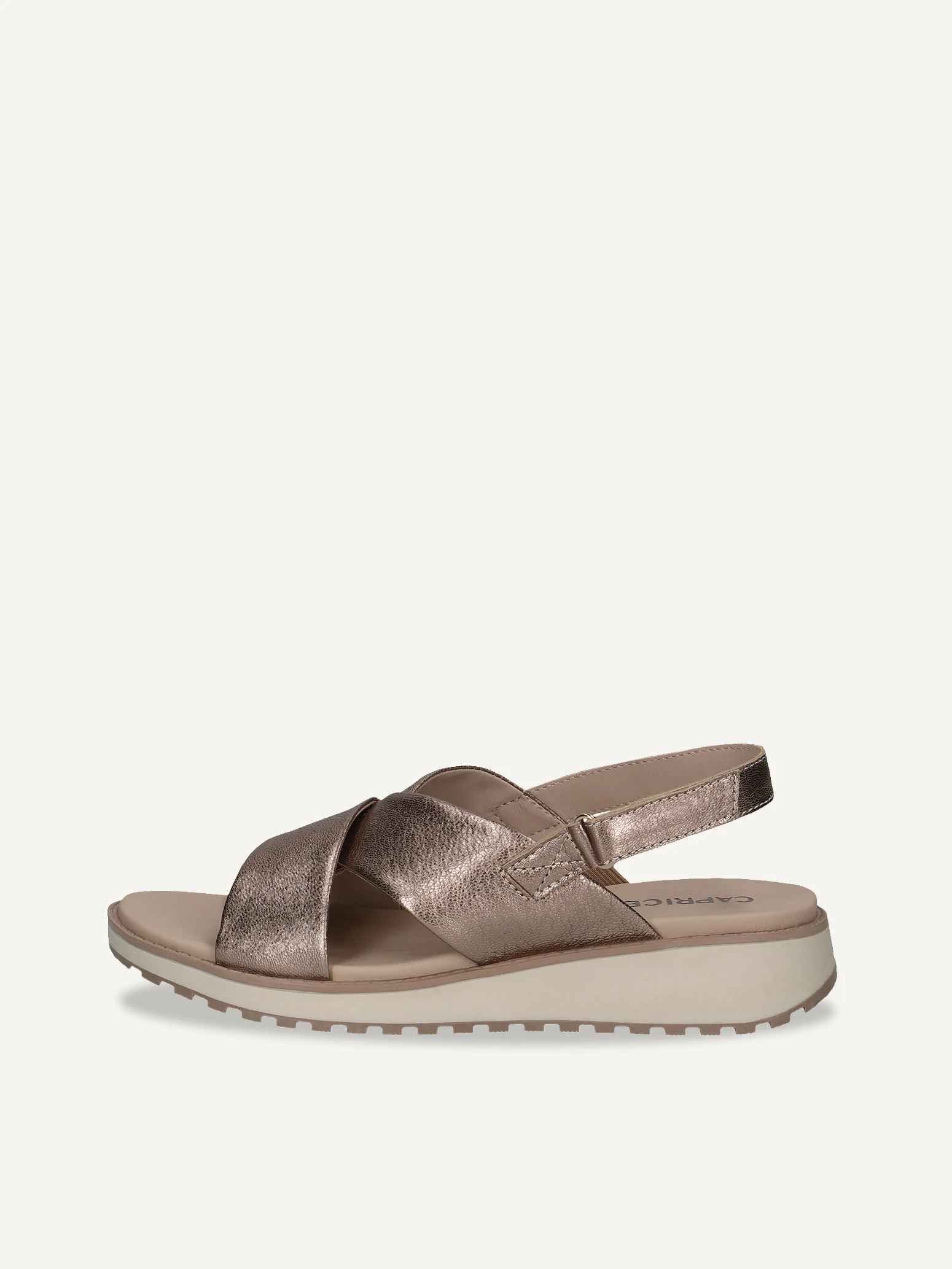 CAPRICE Sandale, marron, en Cuir sans talon, P.37