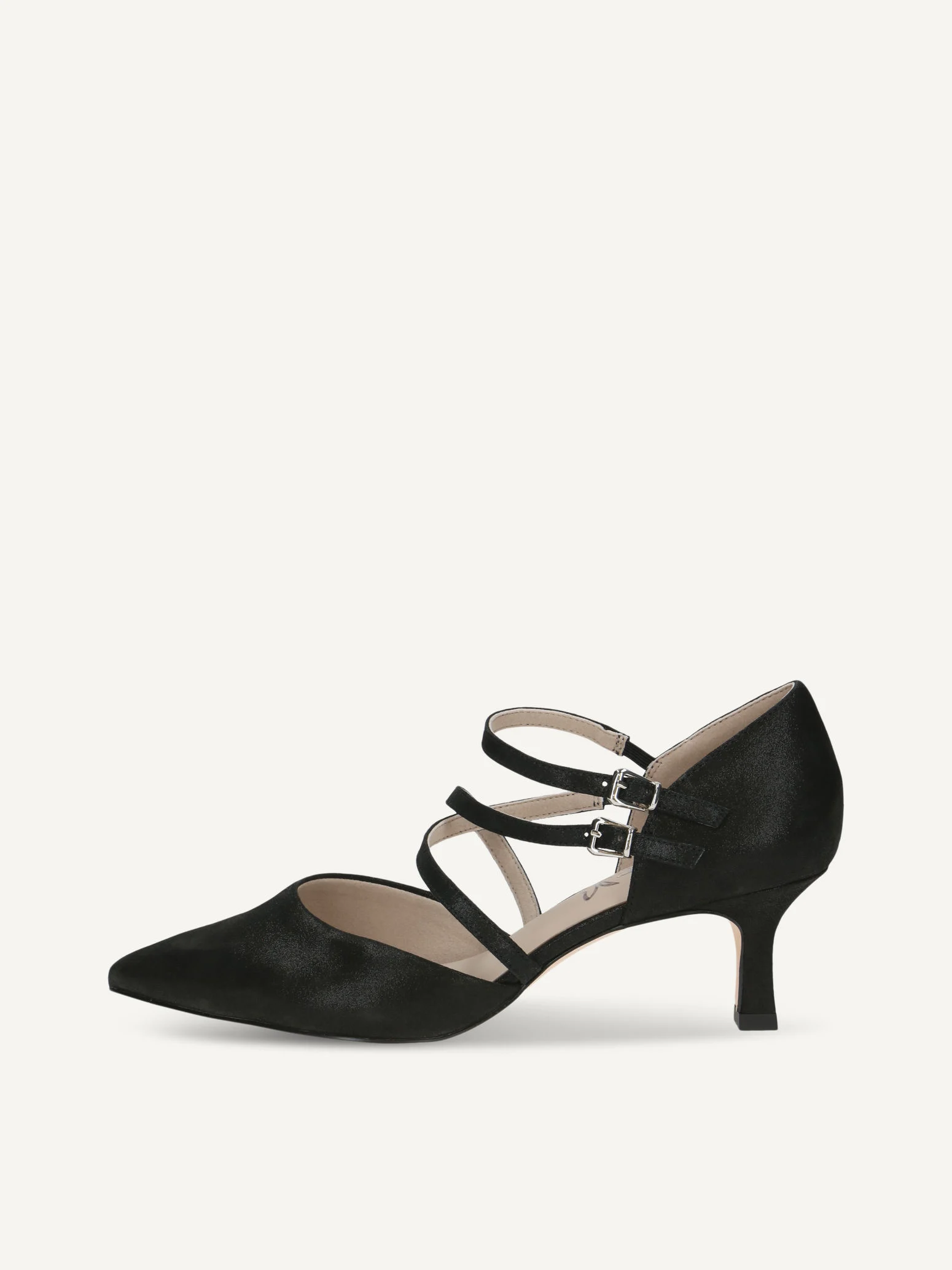 CAPRICE Escarpin, noir, en Cuir avec Queenie, P.37.5