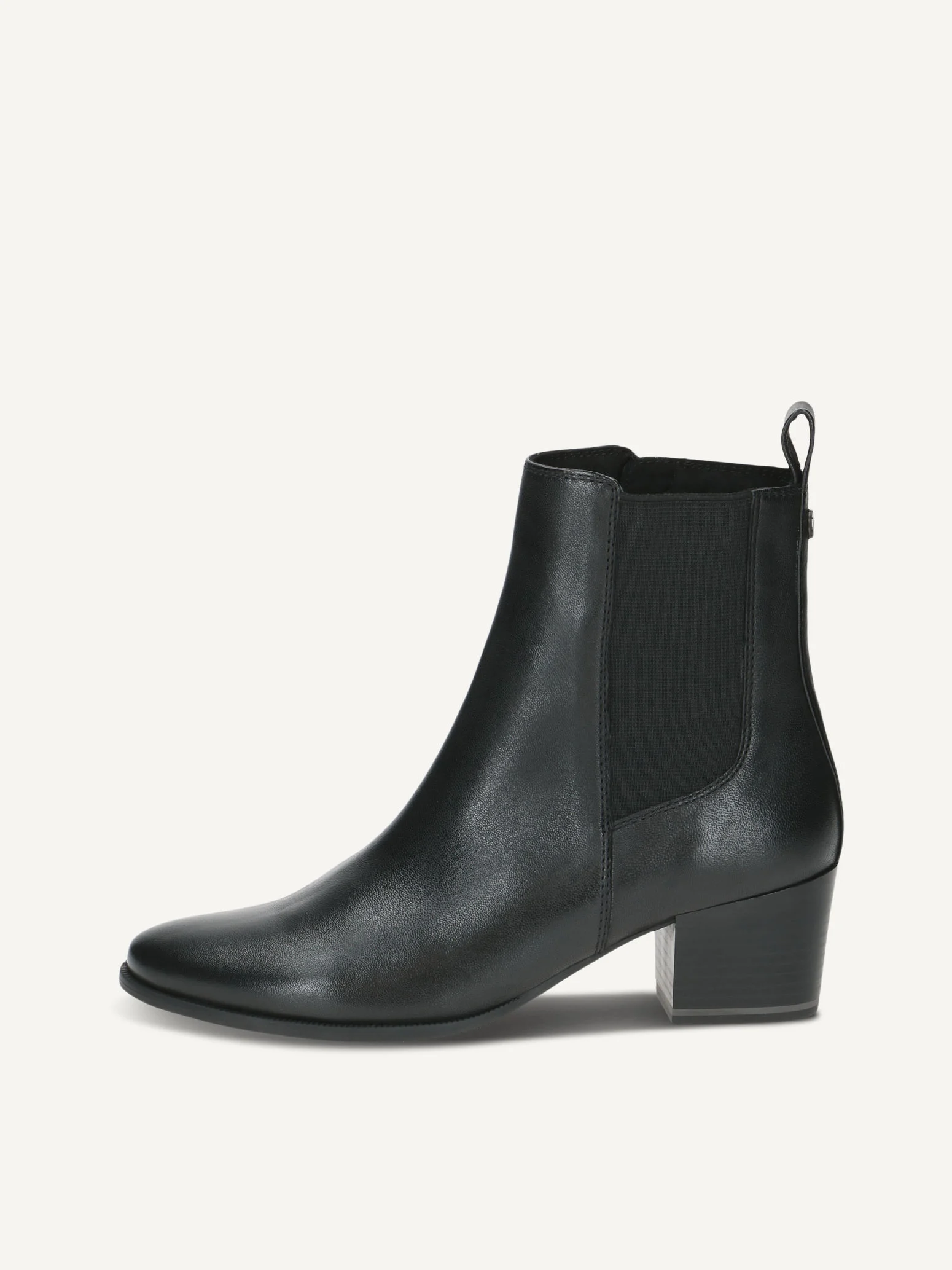CAPRICE Bottine, noir, en Mélange de matériaux de cuir et textile avec Talon bloc, P.38.5