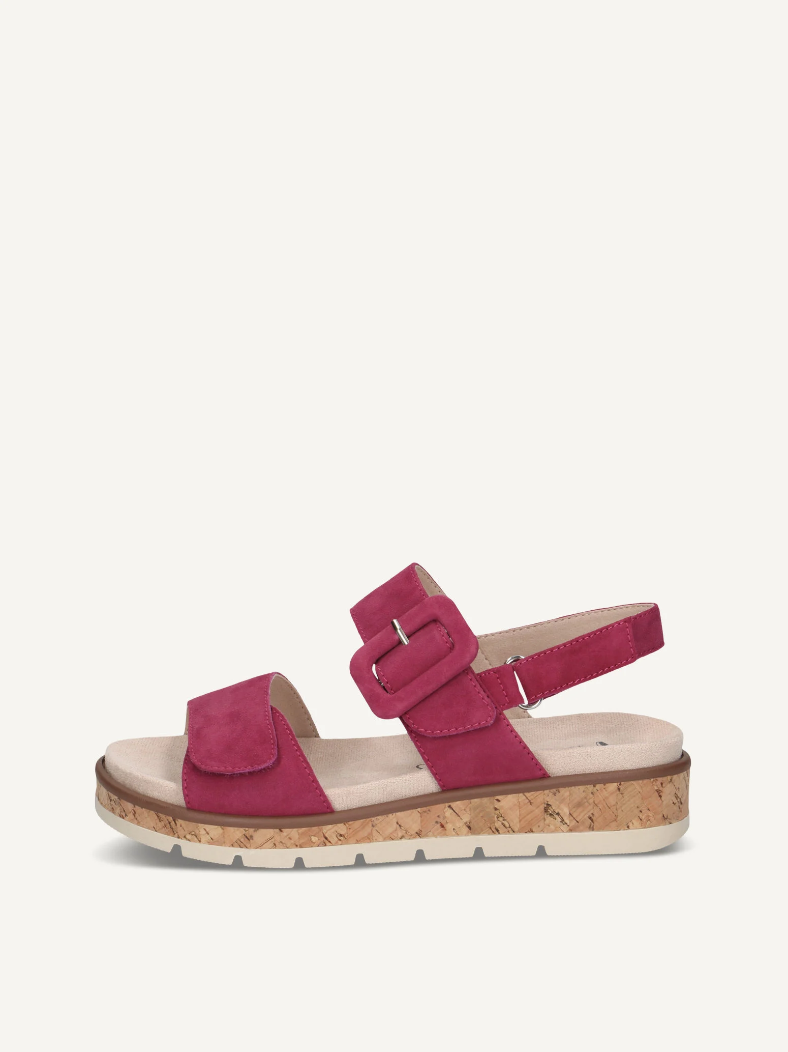 CAPRICE Sandale, rose fuchsia, en Cuir sans talon, P.36