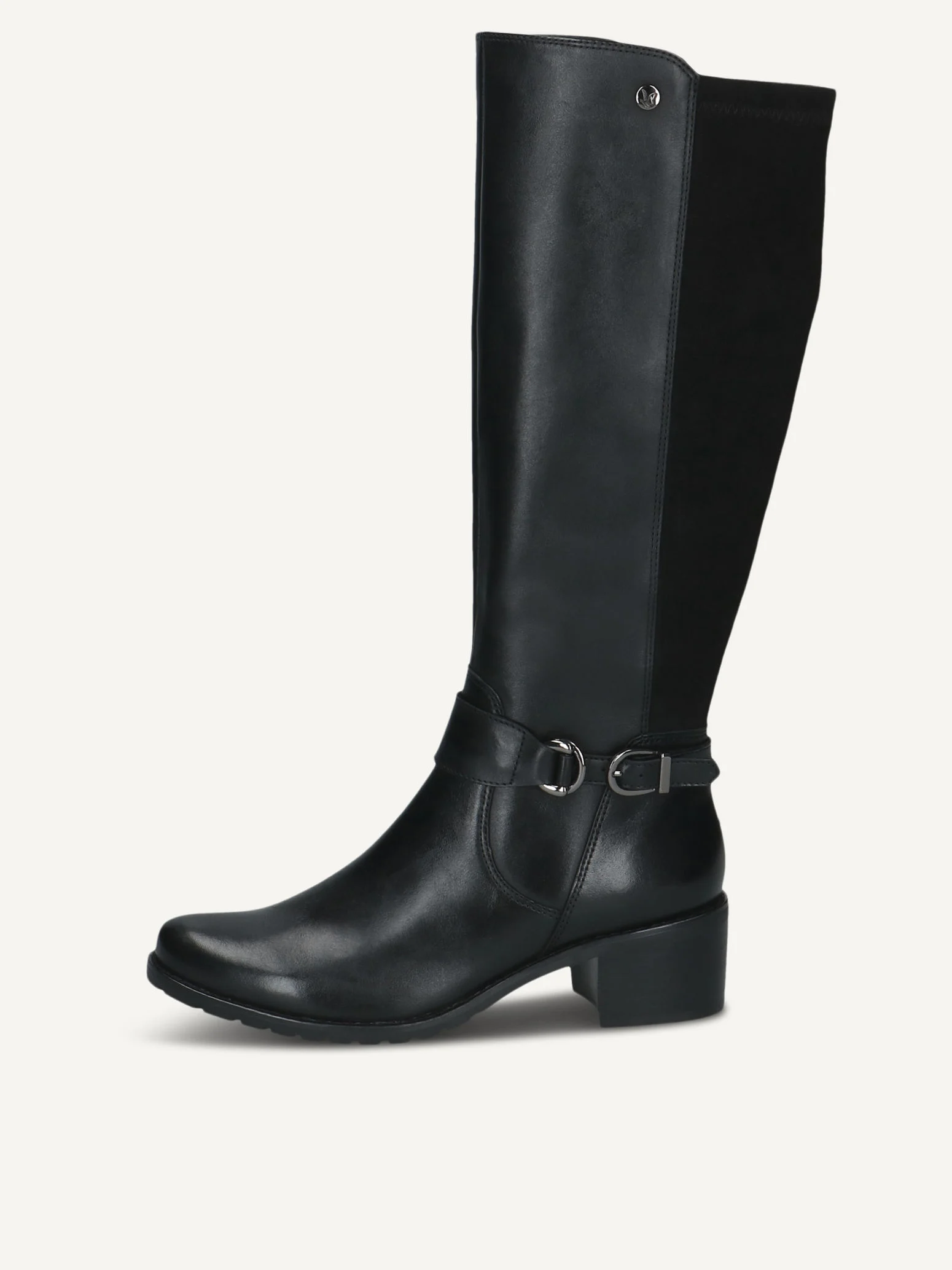 CAPRICE Bottes, noir, en Mélange de matériaux de cuir et textile avec Talon bloc, P.42