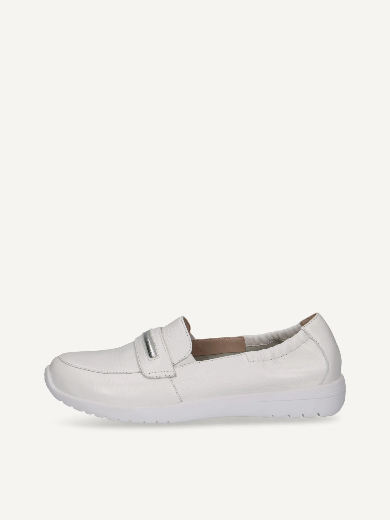 CAPRICE Slipper, blanc, en Cuir, P.37