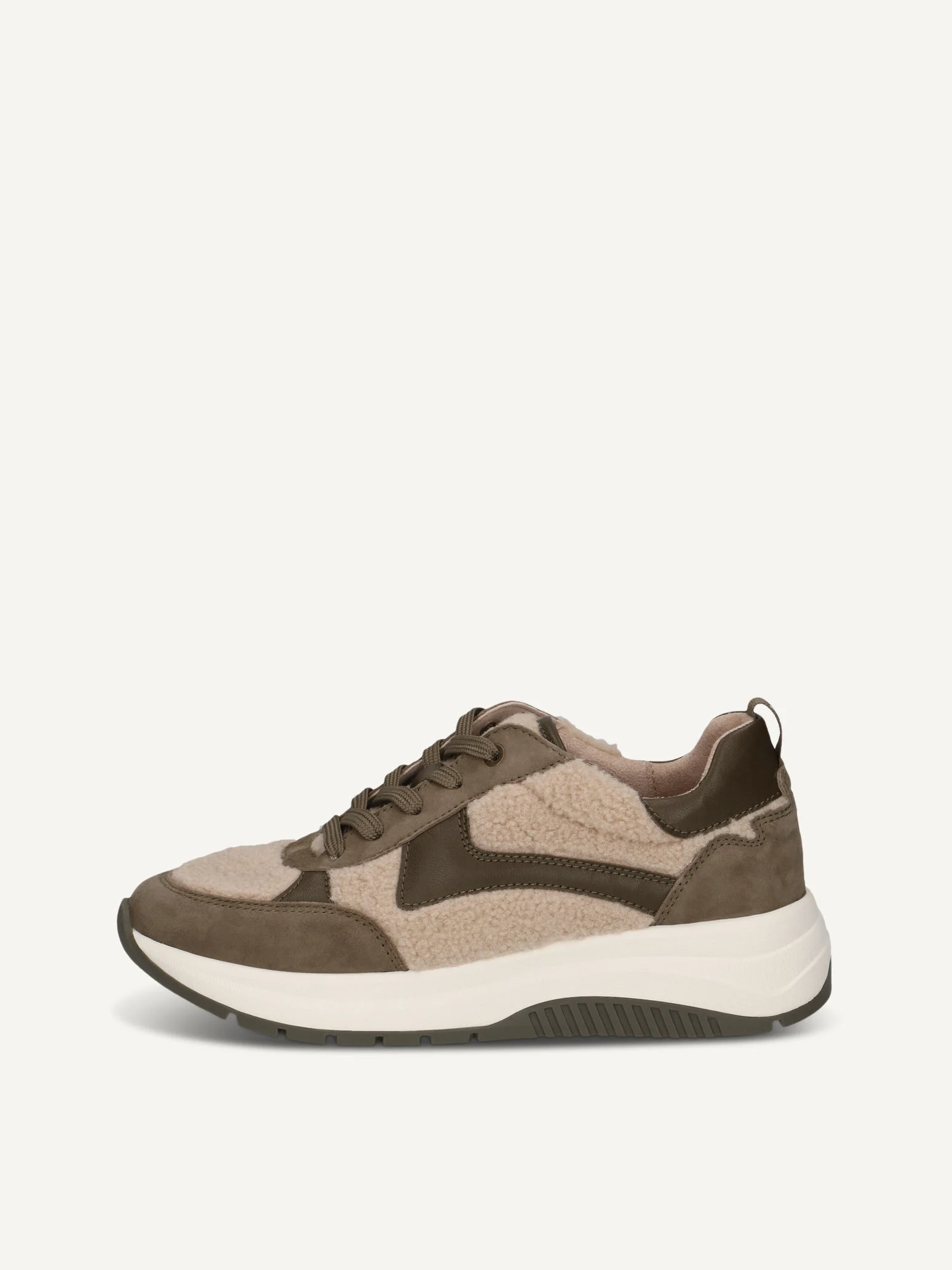 CAPRICE Basket, kaki, en Mélange de matériaux de cuir et textile, P.42