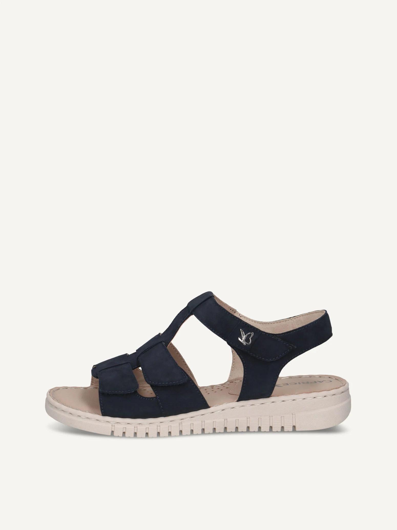 CAPRICE Sandale à talon, bleu, en Cuir sans talon, P.36