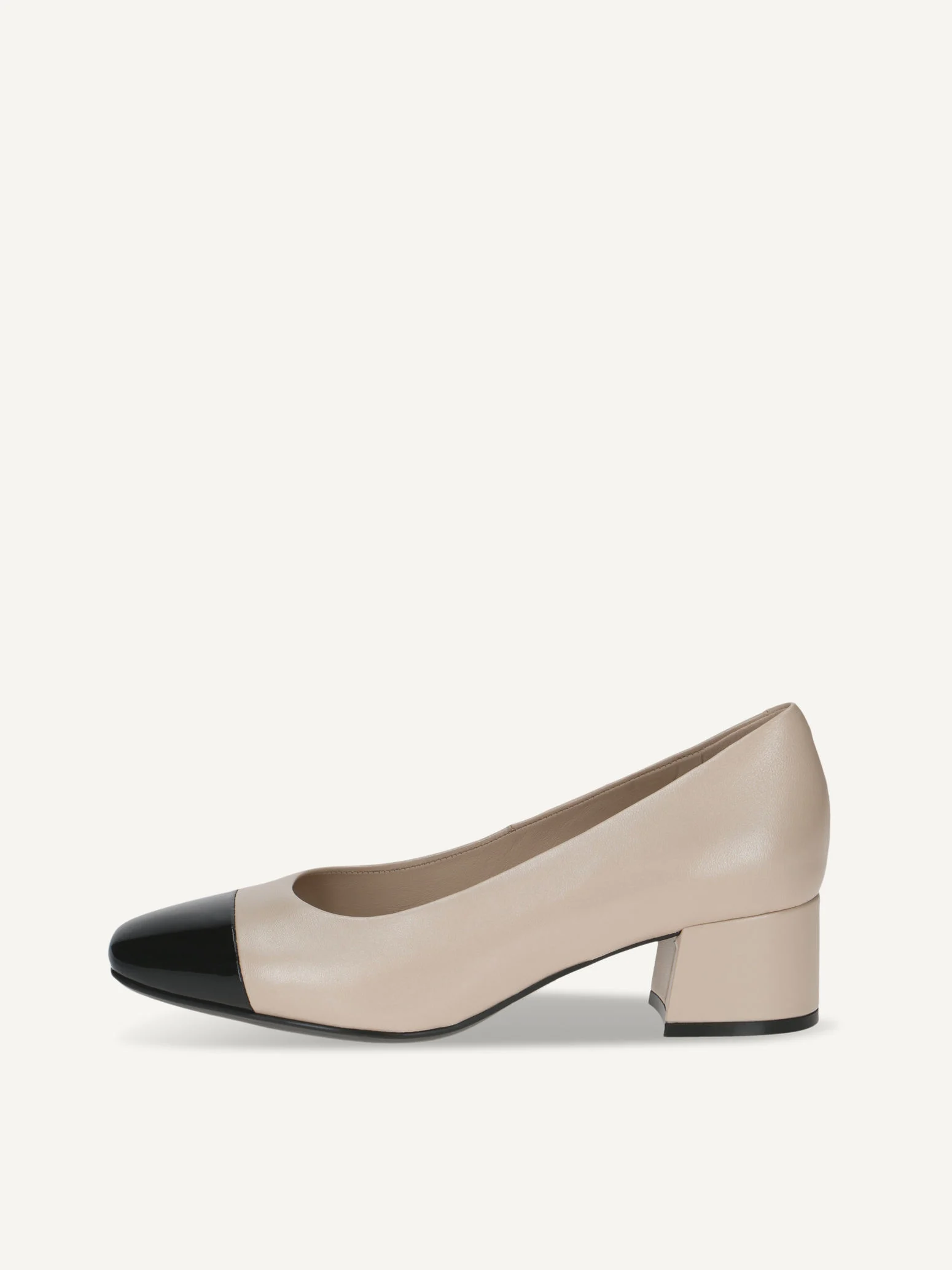 CAPRICE Escarpin, beige, en Mélange de matériaux de cuir et synthétique avec Talon trapézoïde, P.39