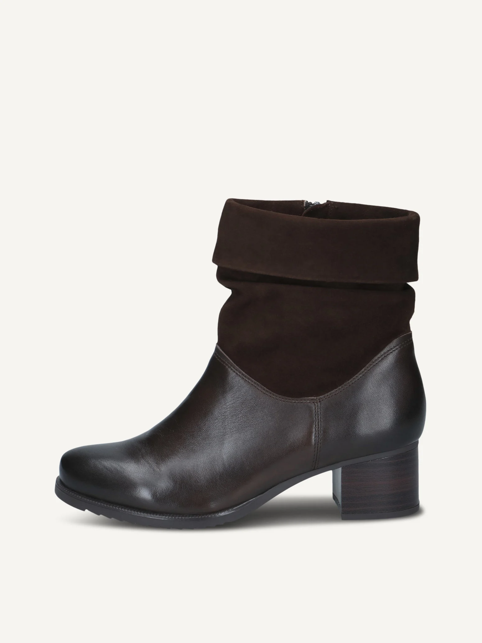 CAPRICE Bottine, marron, en Cuir avec Talon bloc, P.42