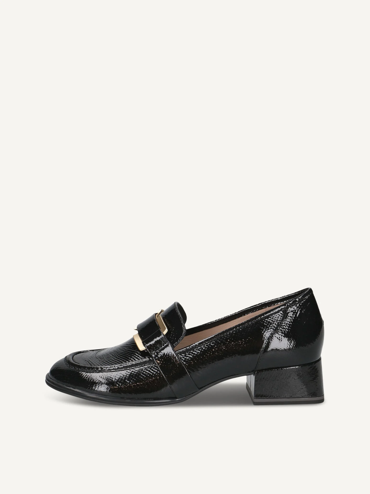 CAPRICE Slipper, noir, en Cuir avec Talon bloc, P.36