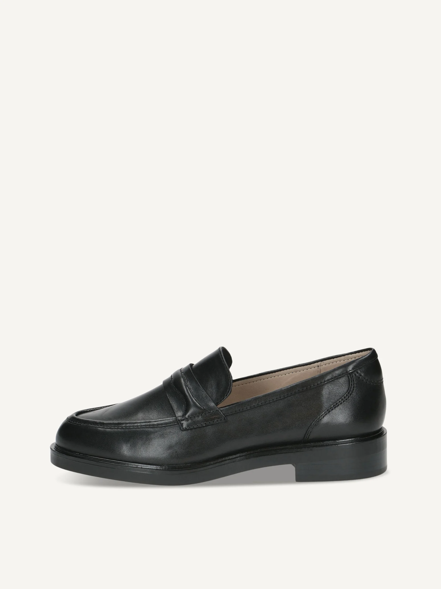CAPRICE Slipper, noir, en Cuir avec Talon bloc, P.37