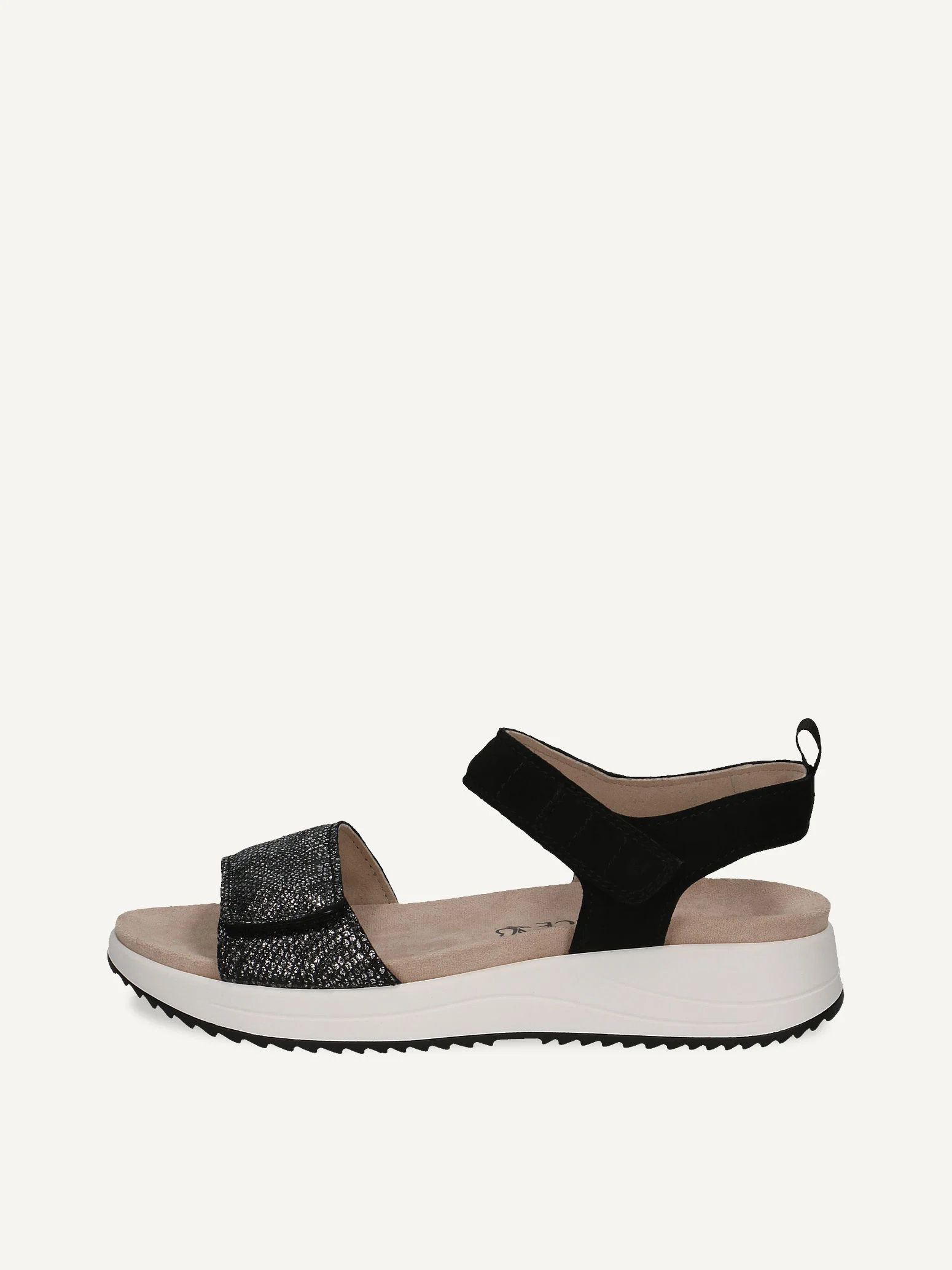 CAPRICE Sandale, noir, en Cuir sans talon, P.37