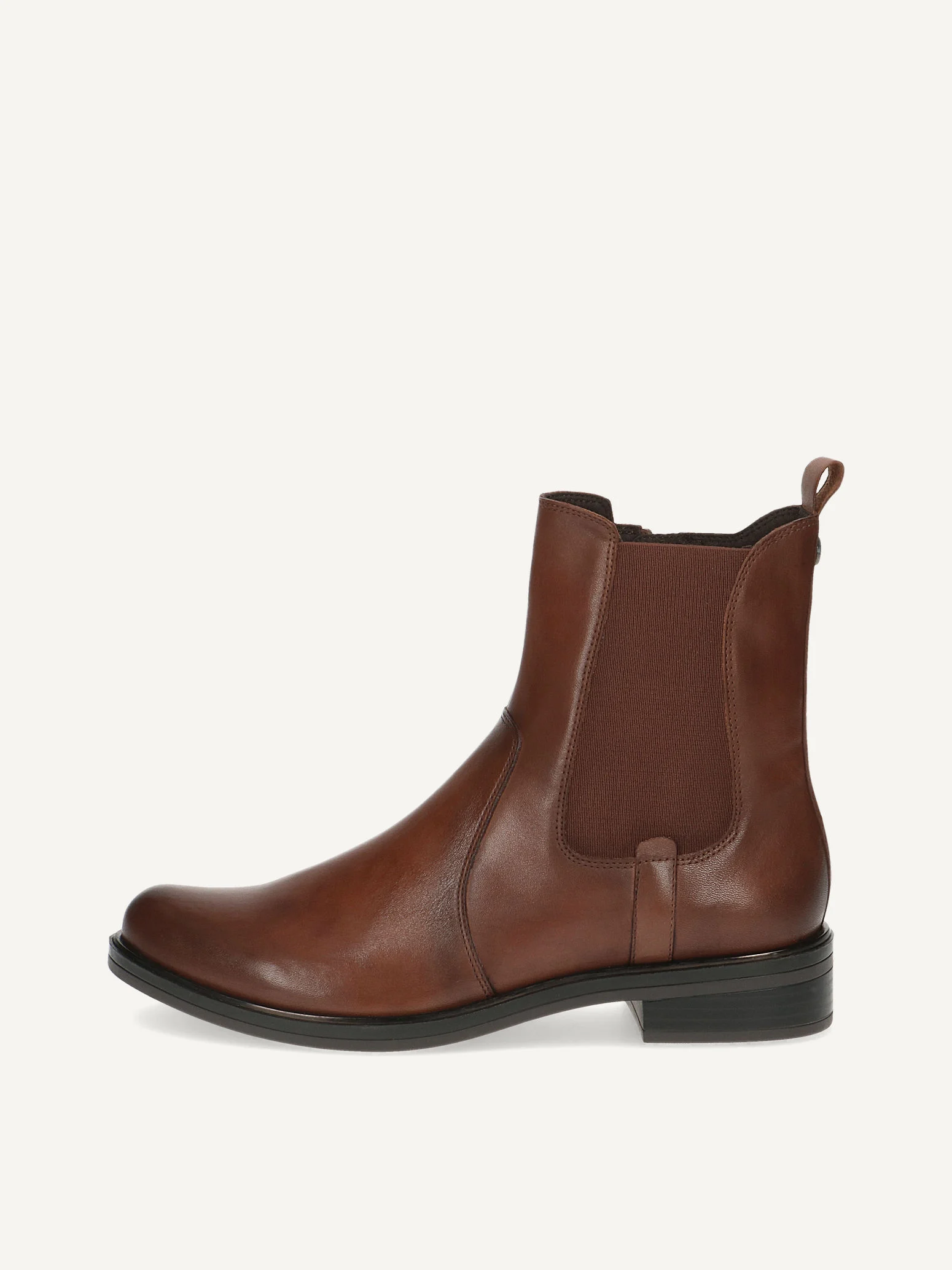 CAPRICE Bottine, marron, en Mélange de matériaux de cuir et textile avec Talon bloc, P.38
