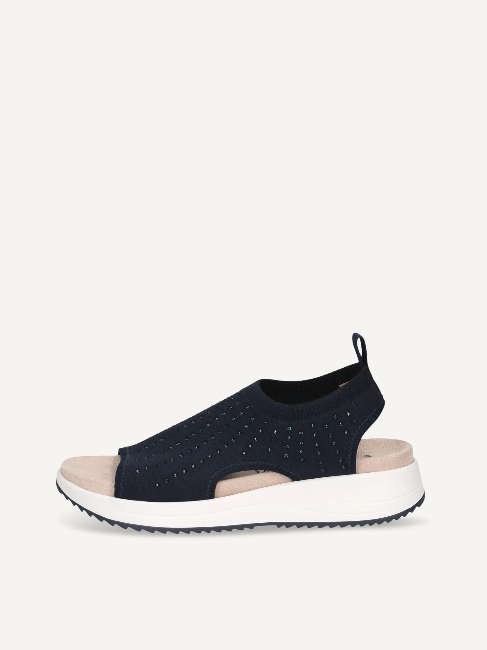 CAPRICE Sandale, bleu, en Textile sans talon, P.38