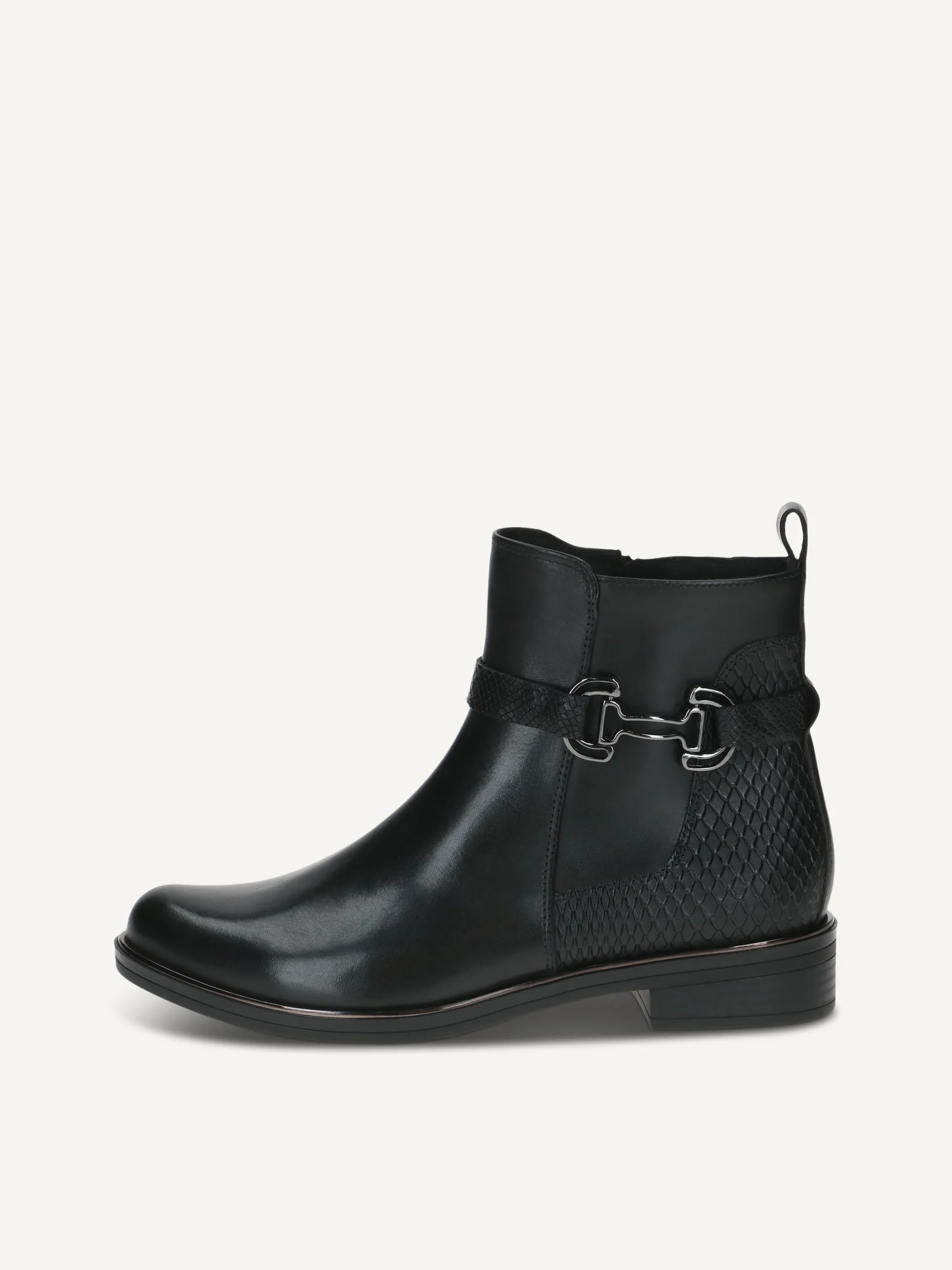 CAPRICE Bottine, noir, en Cuir avec Talon bloc, P.38.5