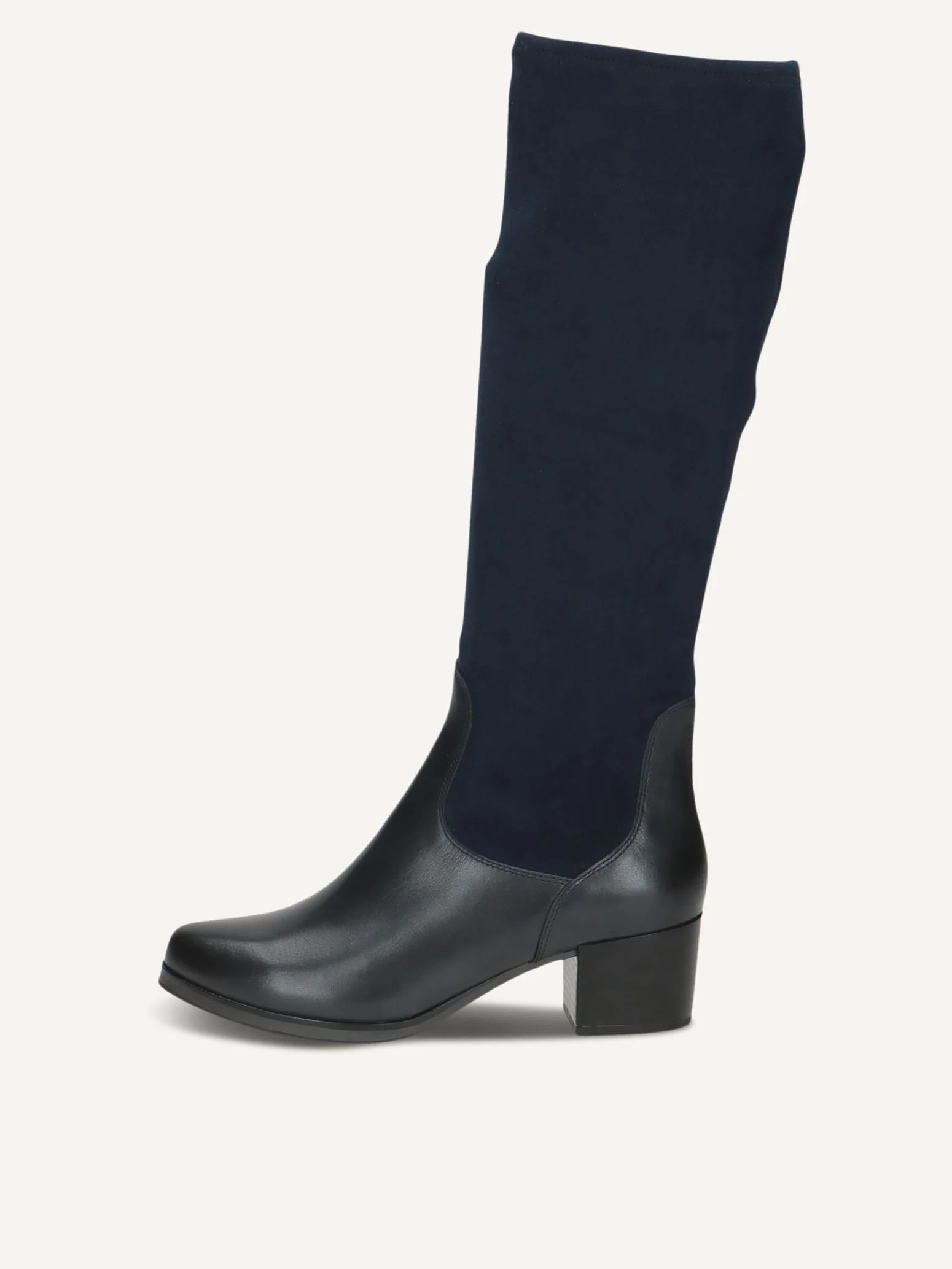 CAPRICE Bottes, bleu, en Mélange de matériaux de cuir et textile avec Talon bloc, P.36