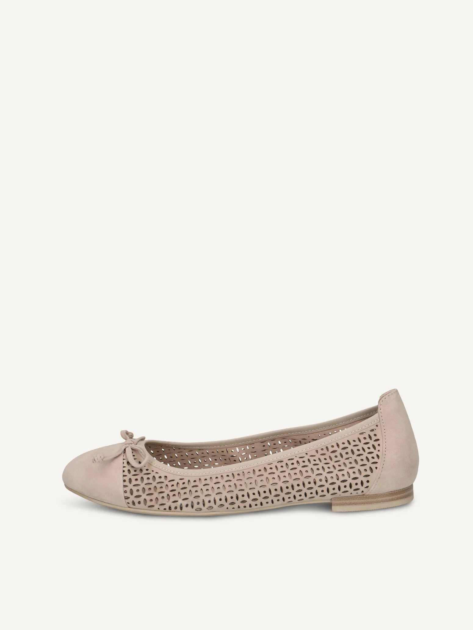 CAPRICE Ballerine, beige, en Cuir avec Talon bloc, P.41