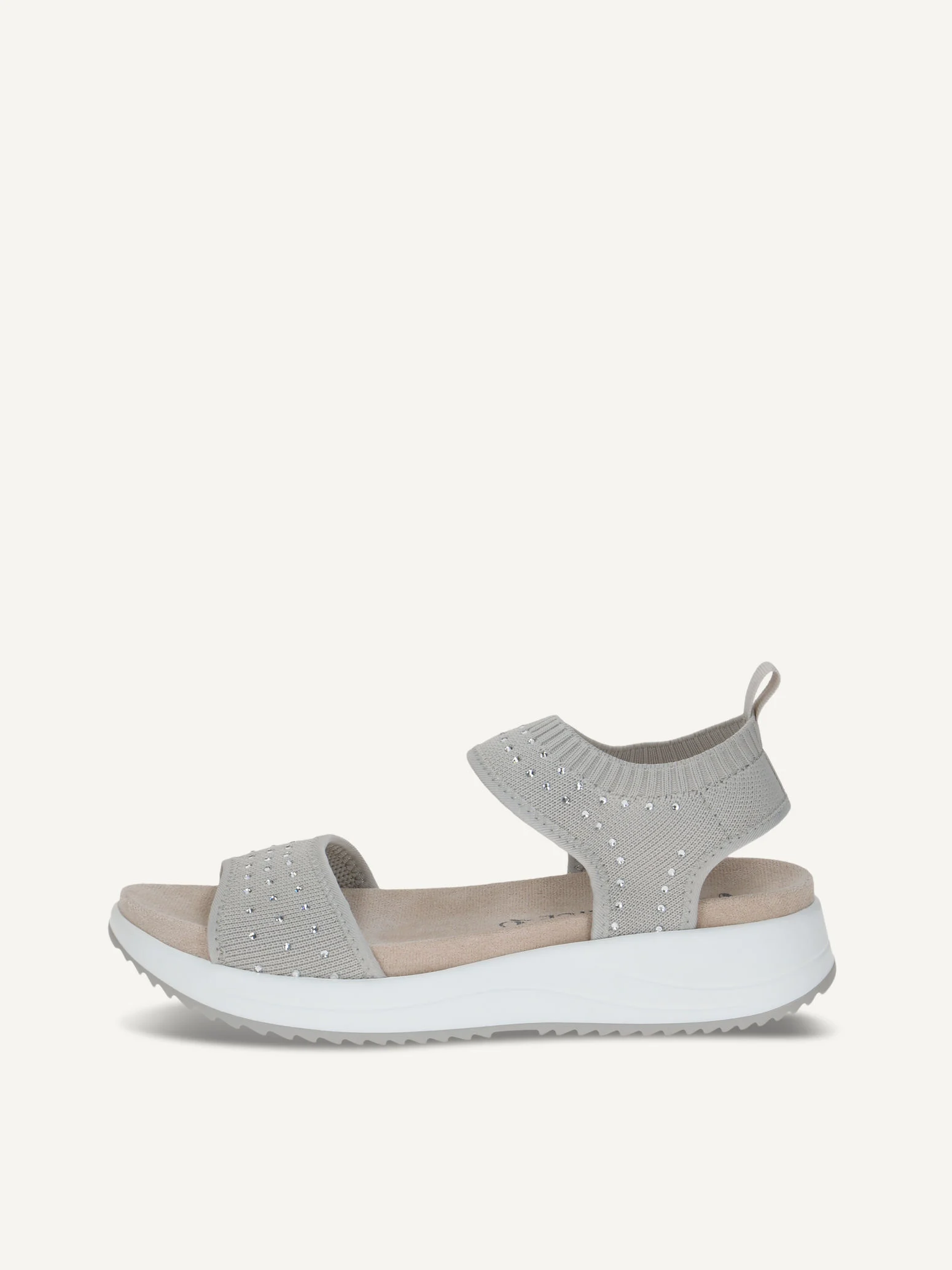 CAPRICE Sandale, gris, en Textile sans talon, P.39