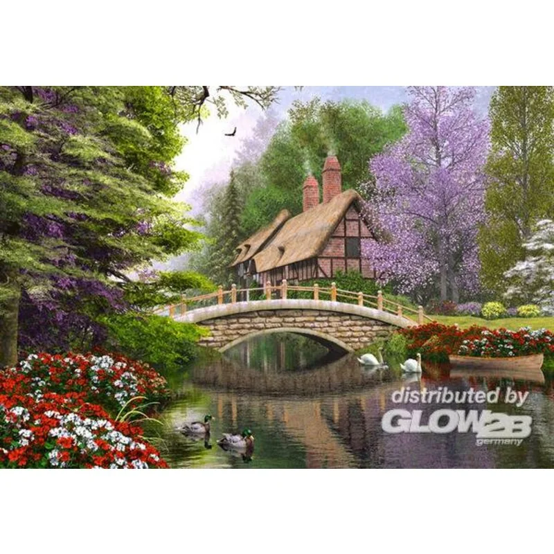 Puzzle 1000 pièces: Le cottage de la rivière